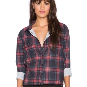 The Fifth Black & Red Plaid Shirt